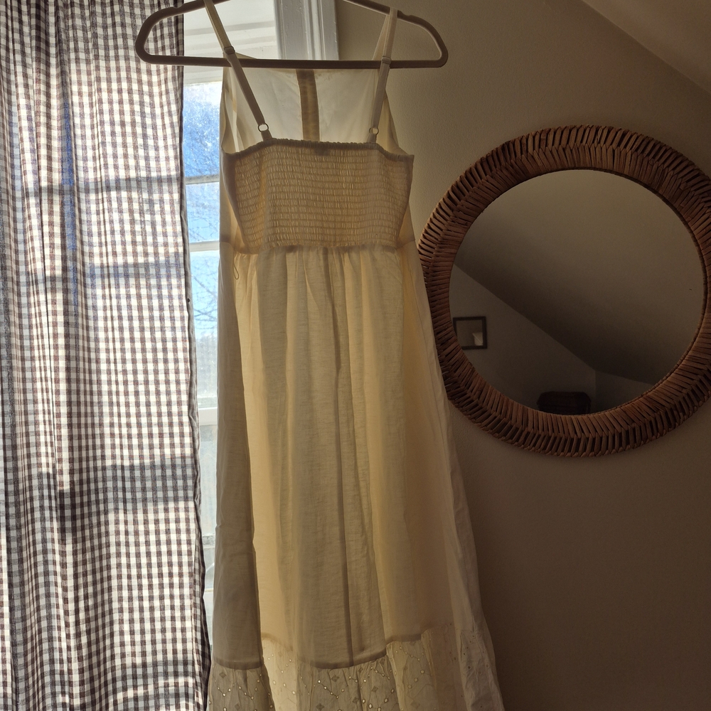 Cream Button-Down Sundress OLD NAVY - Picture 2 of 5